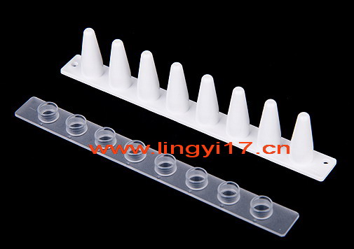 0.1mlPCR8聯(lián)管及8聯(lián)光學(xué)蓋LG0001,白色,125條/盒，用于ABI、Bio-rad伯樂和Roche羅氏