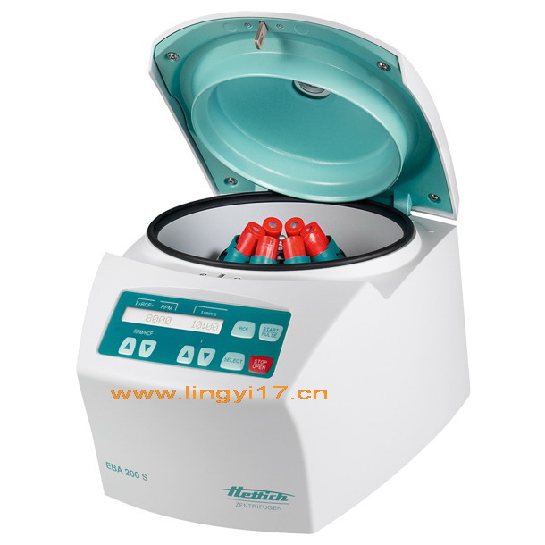 德國(guó)Hettich EBA 200S帶轉(zhuǎn)子小型離心機(jī)，最大轉(zhuǎn)速：8000rpm，最大容量：8&times;15ml